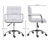 Faux Leather Home And Office Chair 52.5cm Wide - Velmora