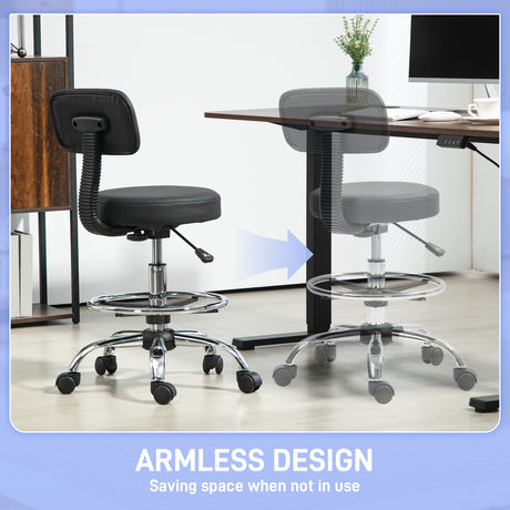 Faux Leather Home And Office Chair 52cm Wide - Velmora