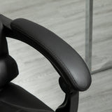 Faux Leather Home And Office Chair 64.5cm Wide With Footrest - Velmora
