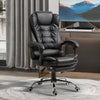 Faux Leather Home And Office Chair 64.5cm Wide With Footrest - Velmora