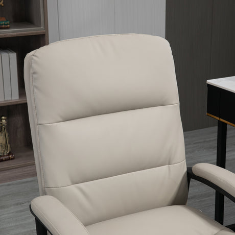 Faux Leather Home And Office Chair 64cm Wide With Adjustable Height - Velmora