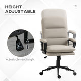Faux Leather Home And Office Chair 64cm Wide With Adjustable Height - Velmora