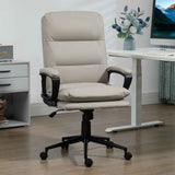 Faux Leather Home And Office Chair 64cm Wide With Adjustable Height - Velmora