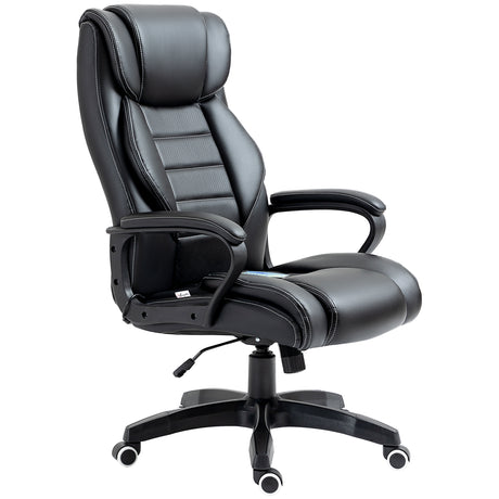 Faux Leather Home And Office Chair 64cm Wide With Armrest - Velmora