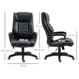 Faux Leather Home And Office Chair 64cm Wide With Armrest - Velmora