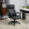 Faux Leather Home And Office Chair 64cm Wide With Armrest - Velmora