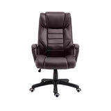 Faux Leather Home And Office Chair 64cm Wide With Armrest - Velmora