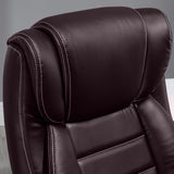 Faux Leather Home And Office Chair 64cm Wide With Armrest - Velmora
