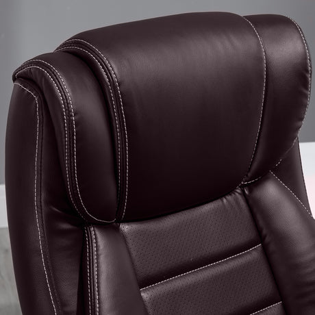Faux Leather Home And Office Chair 64cm Wide With Armrest - Velmora
