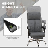 Faux Leather Home And Office Chair 64cm Wide With Footrest - Velmora
