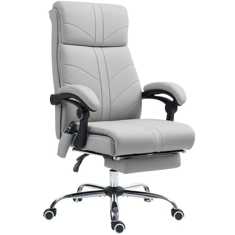 Faux Leather Home And Office Chair 64cm Wide With Footrest - Velmora