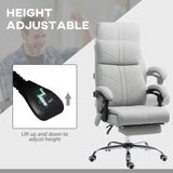 Faux Leather Home And Office Chair 64cm Wide With Footrest - Velmora