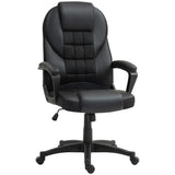 Faux Leather Home And Office Chair 65cm Wide With Castors - Velmora