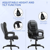 Faux Leather Home And Office Chair 65cm Wide With Castors - Velmora