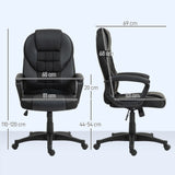 Faux Leather Home And Office Chair 65cm Wide With Castors - Velmora