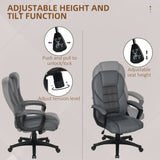 Faux Leather Home And Office Chair 65cm Wide With Castors - Velmora
