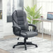 Faux Leather Home And Office Chair 65cm Wide With Castors - Velmora