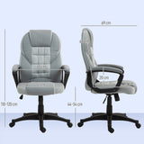 Faux Leather Home And Office Chair 65cm Wide With Castors - Velmora