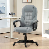 Faux Leather Home And Office Chair 65cm Wide With Castors - Velmora