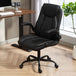 Faux Leather Home And Office Chair 65cm Wide With Flip Up Armrest - Velmora