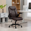 Faux Leather Home And Office Chair 65cm Wide With Flip Up Armrest - Velmora
