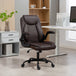 Faux Leather Home And Office Chair 65cm Wide With Flip Up Armrest - Velmora