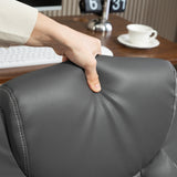 Faux Leather Home And Office Chair 65cm Wide With Flip Up Armrest - Velmora