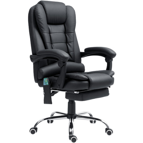 Faux Leather Home And Office Chair 65cm Wide With Footrest - Velmora