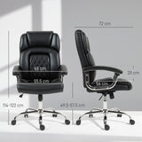 Faux Leather Home And Office Chair 65cm Wide With Spring Cushion - Velmora