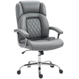 Faux Leather Home And Office Chair 65cm Wide With Spring Cushion - Velmora