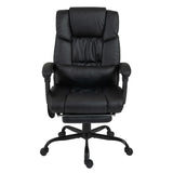 Faux Leather Home And Office Chair 66cm Wide With Footrest - Velmora