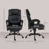 Faux Leather Home And Office Chair 66cm Wide With Footrest - Velmora
