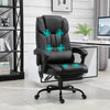 Faux Leather Home And Office Chair 66cm Wide With Footrest - Velmora