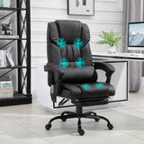 Faux Leather Home And Office Chair 66cm Wide With Footrest - Velmora