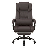 Faux Leather Home And Office Chair 66cm Wide With Footrest - Velmora