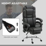 Faux Leather Home And Office Chair 66cm Wide With 6 Point Vibrating Massage - Velmora
