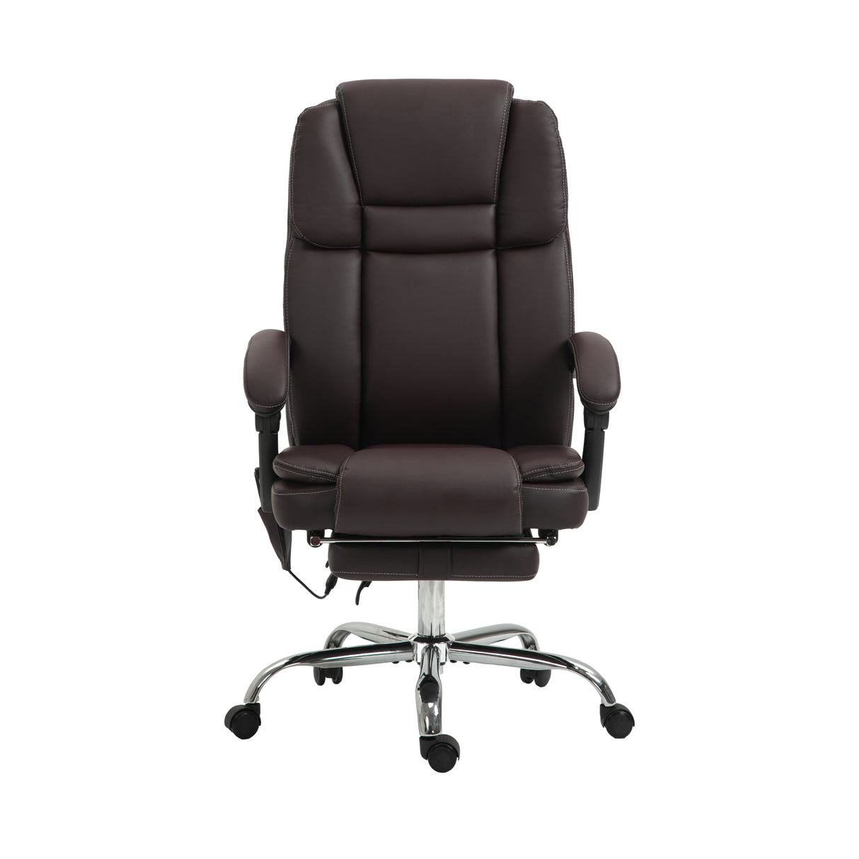 Faux Leather Home And Office Chair 66cm Wide With 6 Point Vibrating Massage - Velmora