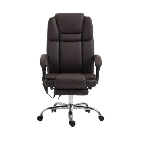 Faux Leather Home And Office Chair 66cm Wide With 6 Point Vibrating Massage - Velmora