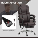 Faux Leather Home And Office Chair 66cm Wide With 6 Point Vibrating Massage - Velmora