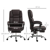 Faux Leather Home And Office Chair 66cm Wide With 6 Point Vibrating Massage - Velmora