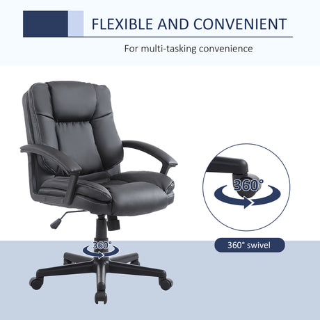 Faux Leather Home And Office Chair 67cm Wide - Velmora