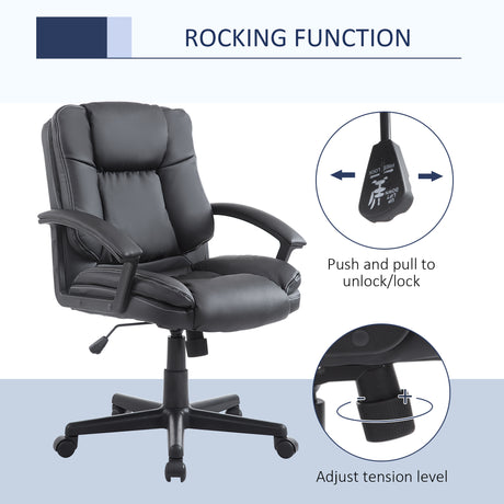 Faux Leather Home And Office Chair 67cm Wide - Velmora