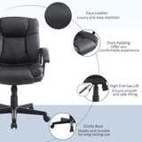 Faux Leather Home And Office Chair 67cm Wide - Velmora
