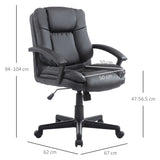 Faux Leather Home And Office Chair 67cm Wide - Velmora
