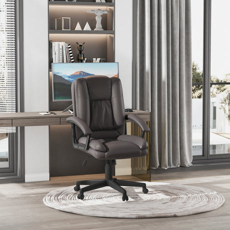 Faux Leather Home And Office Chair 67cm Wide - Velmora