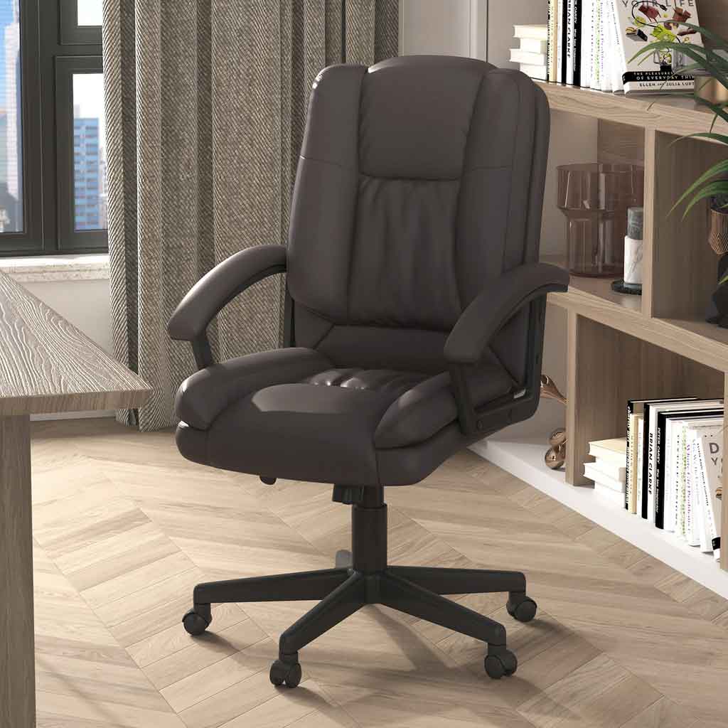 Faux Leather Home And Office Chair 67cm Wide - Velmora