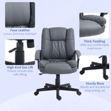 Faux Leather Home And Office Chair 67cm Wide - Velmora