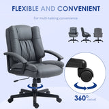 Faux Leather Home And Office Chair 67cm Wide - Velmora