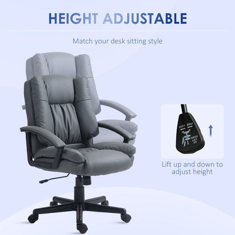 Faux Leather Home And Office Chair 67cm Wide - Velmora