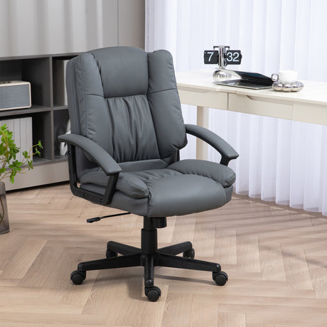 Faux Leather Home And Office Chair 67cm Wide - Velmora